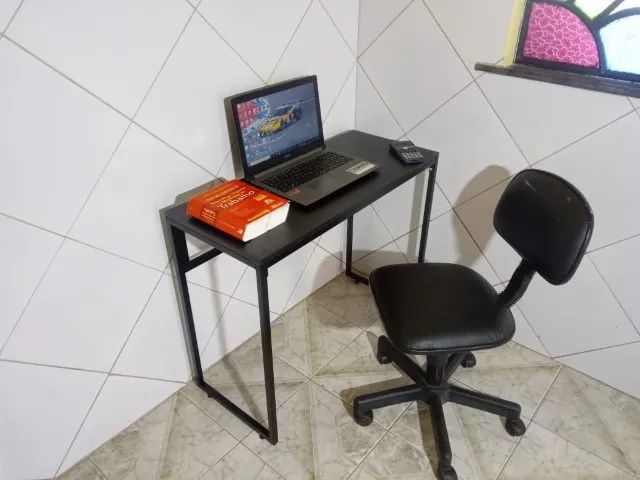 Mesa de Escritório Industrial reforçada NOVA Multiuso para Notebook Computador Office Birô - Foto 4