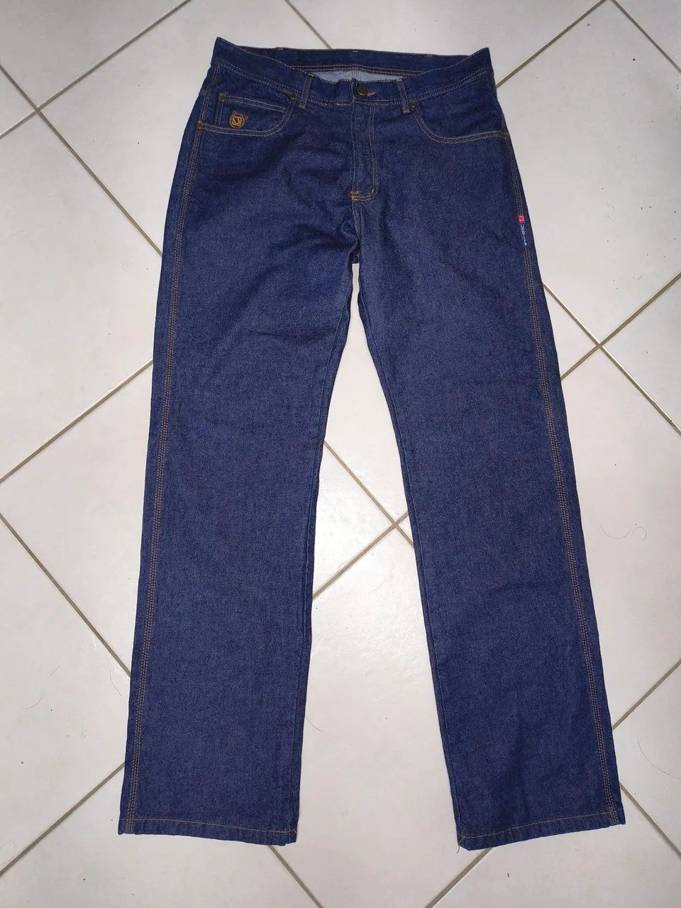 Calca jeans reta 