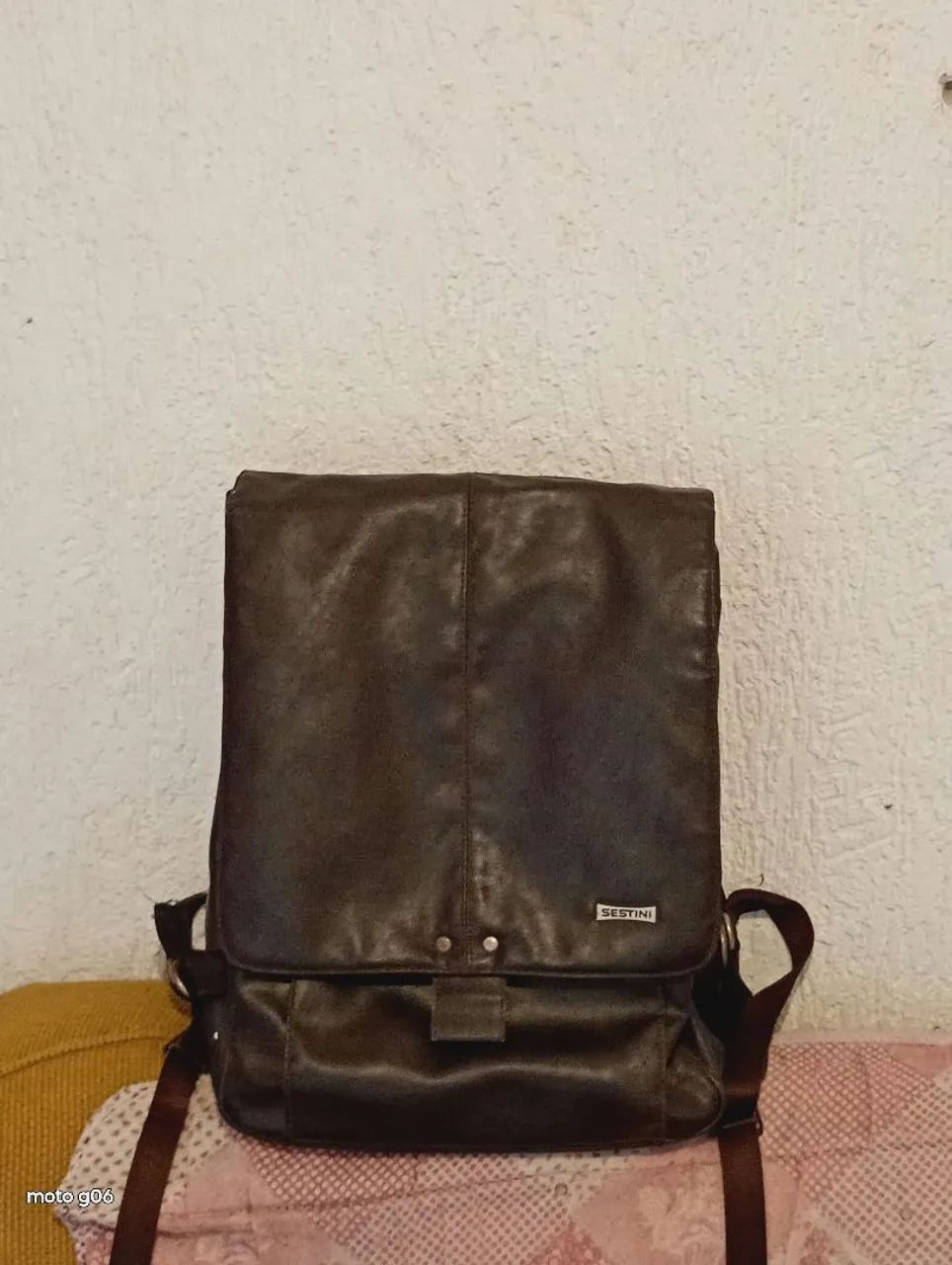 Bolsa da sestine de couro legítimo  - Foto 3
