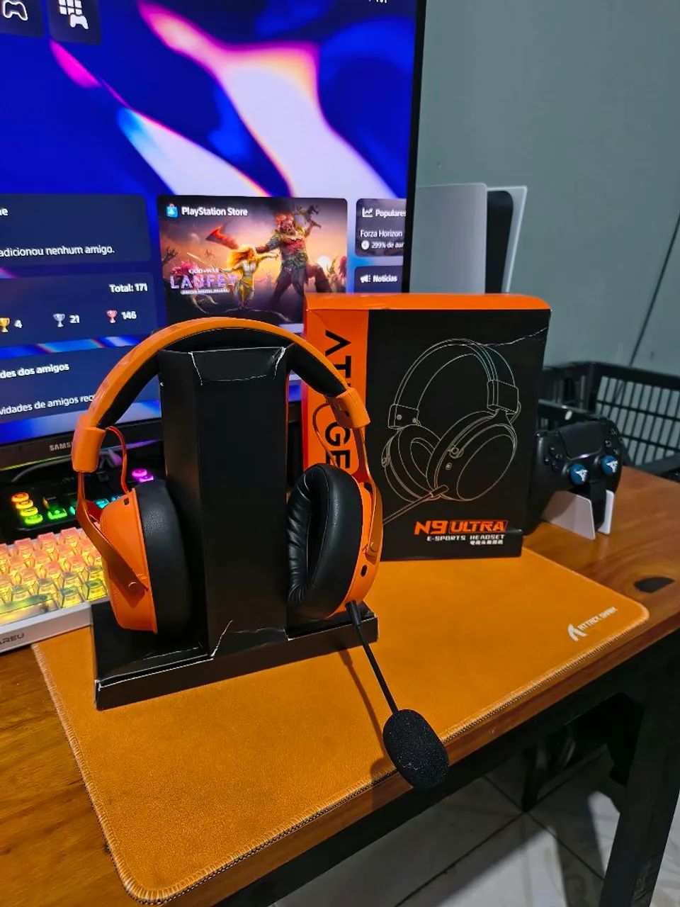 Headset ATK N9 ULTRA ORANGE  - Foto 4