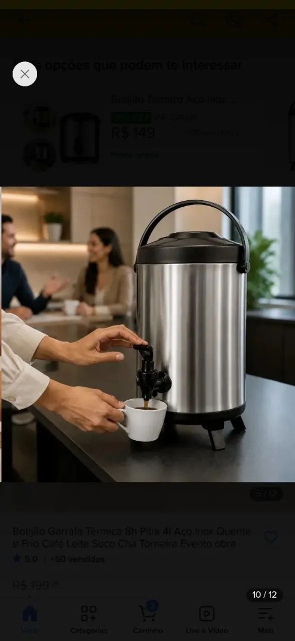 Garrafa termica inox