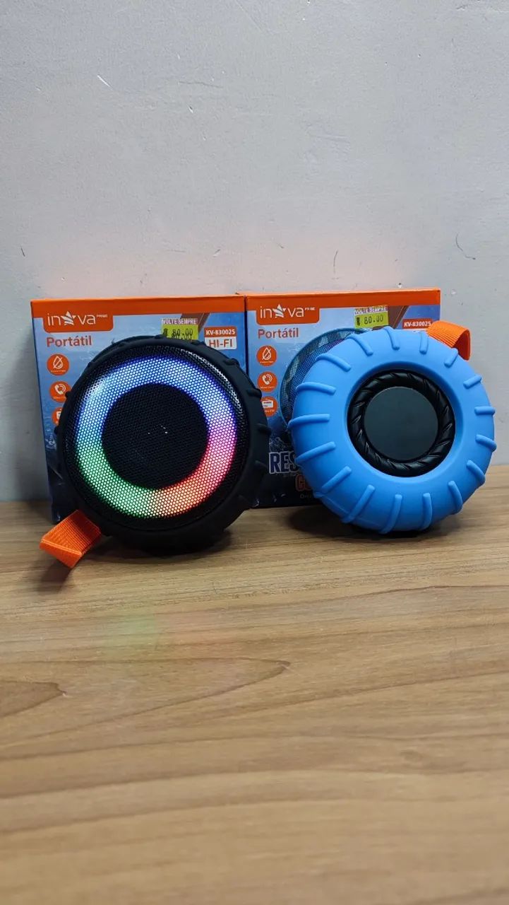 Caixinha de Som Bluetooth Resistente a Água 8W RGB - Foto 3