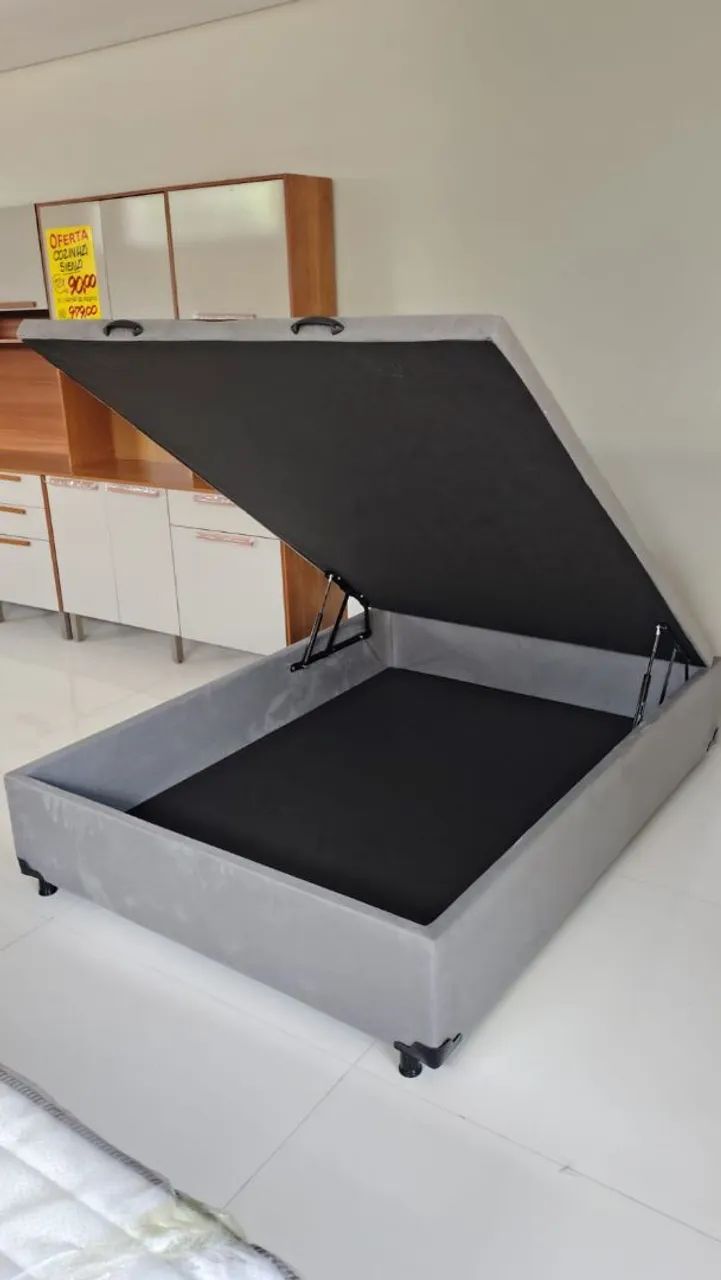 Box Baú casal com Pistões a Gás - Entrega Grátis 
