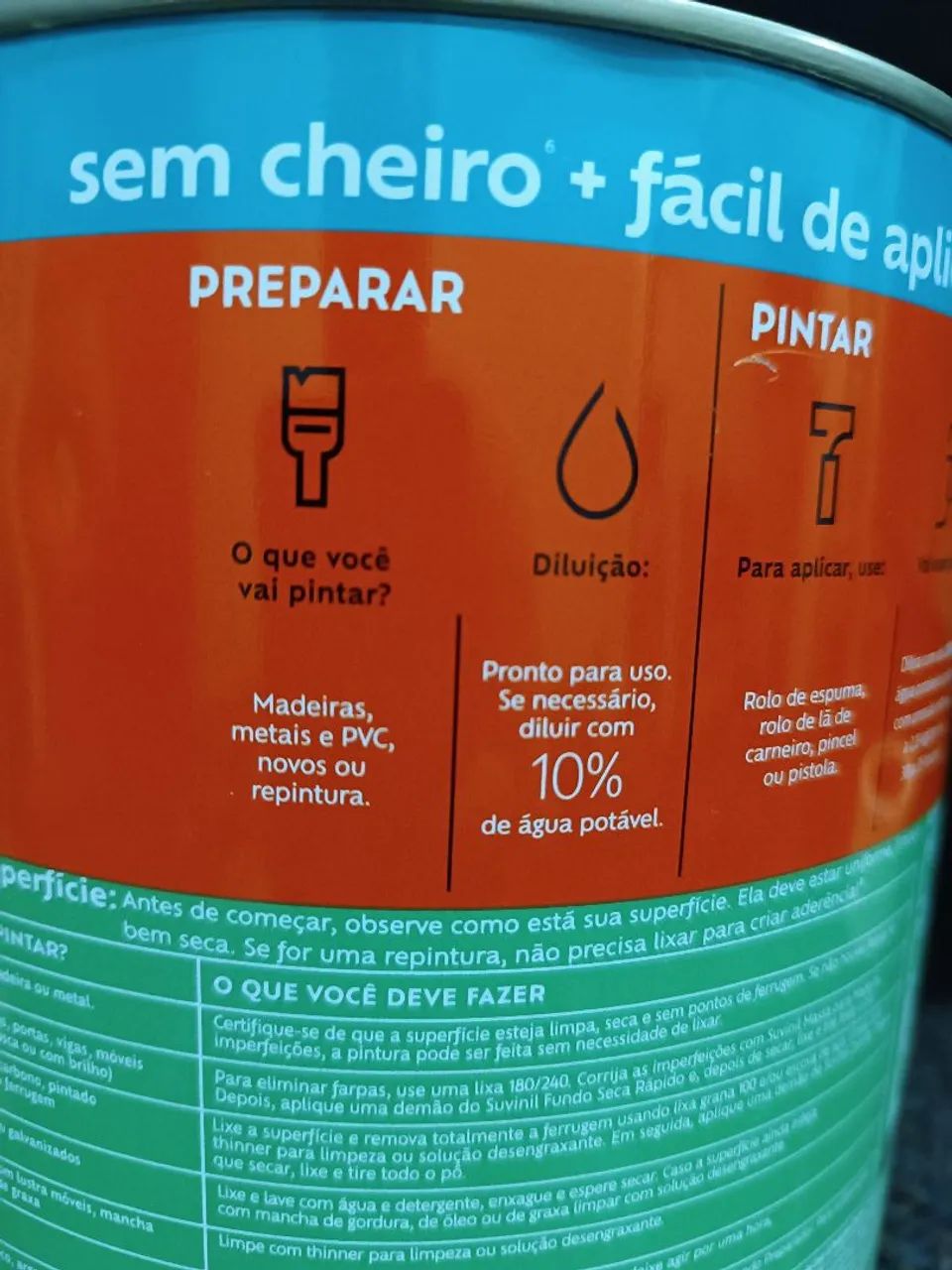Tinta Esmalte Suvinil Premium Branco Acetinado  - Foto 3