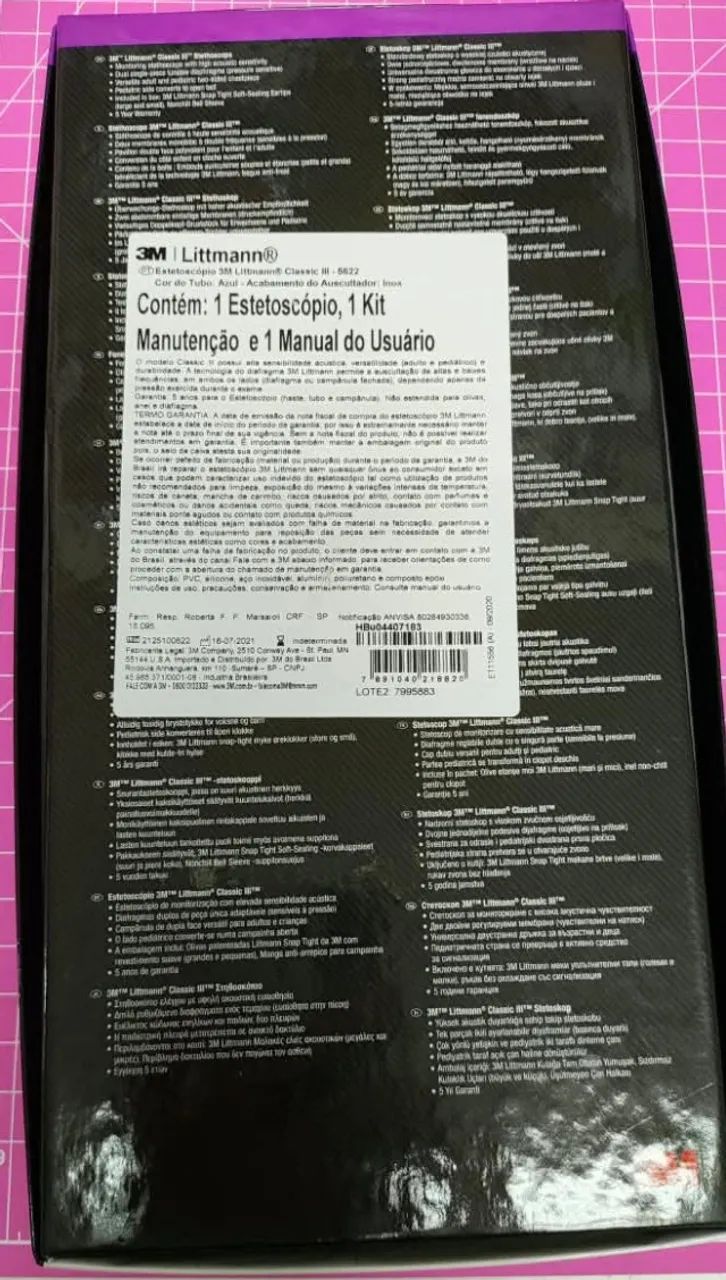 Estetoscópio 3m Littmann Classic lll - Foto 5