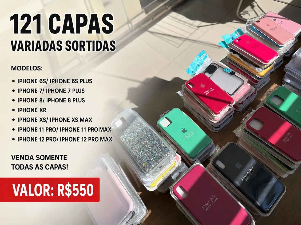 121 CAPAS DE CELULAR - LOTE COMPLETO 