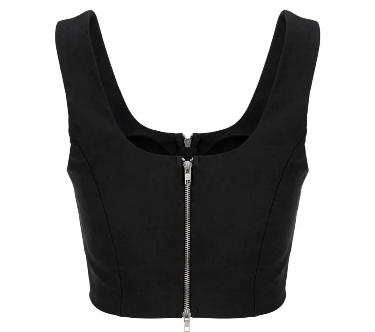 Blusa preta com decote V- Tam P - Foto 2