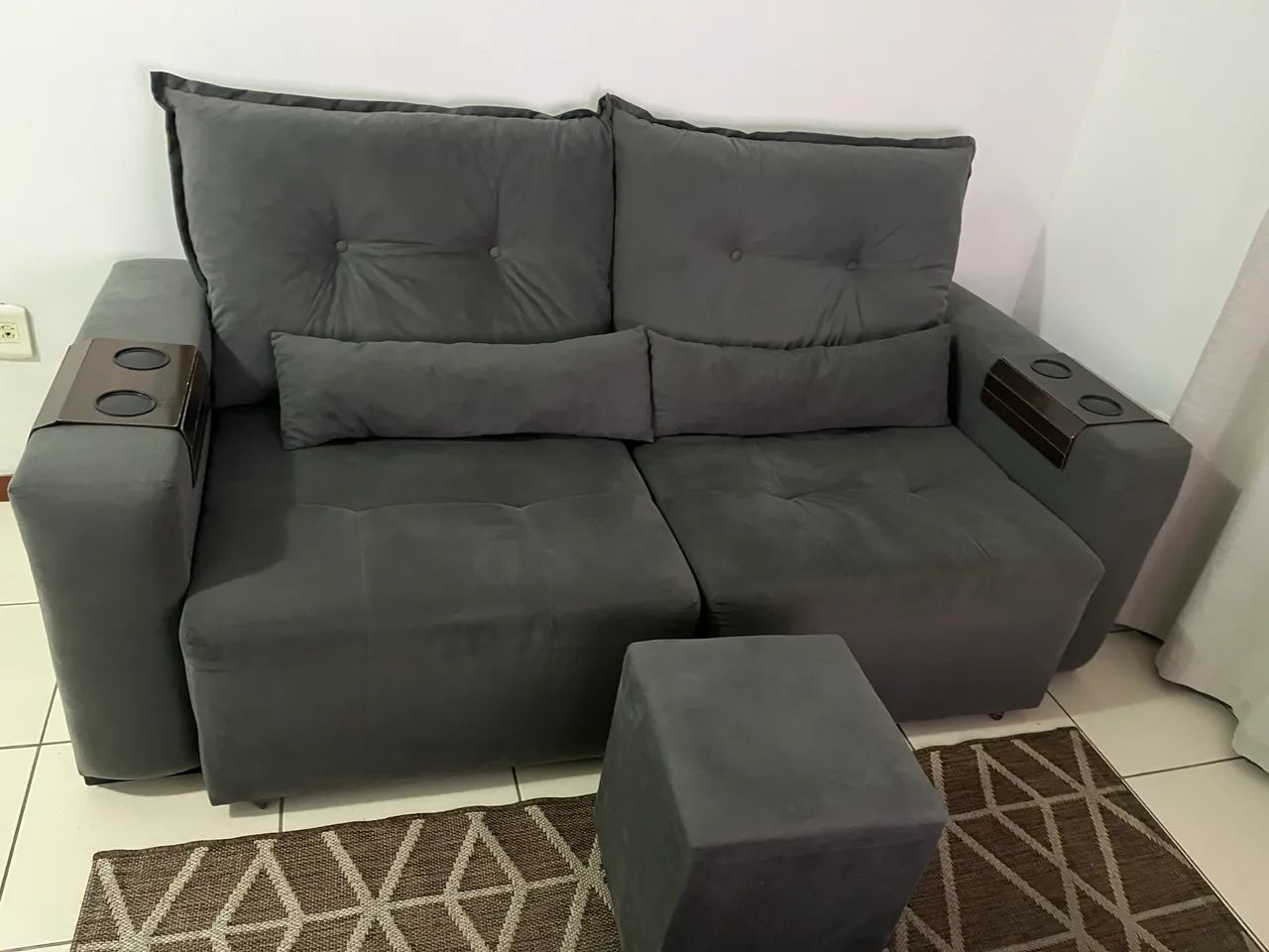 Sofá retrátil 3 lugares  - Foto 2