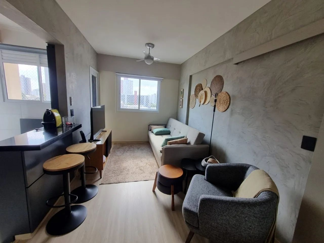 APTO 38M² SANTO ANDRÉ-1 DORM/ MOBILIADO C/ ELETROS
