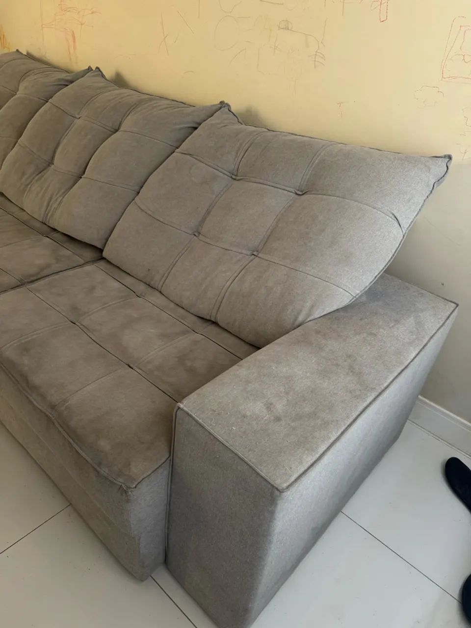 Sofá Retrátil Modular Rincão 2,92m Linho - Foto 2