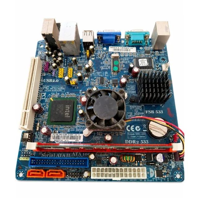 Kit Placa-Mãe Intel Atom 1GB DDR2 (USADO)