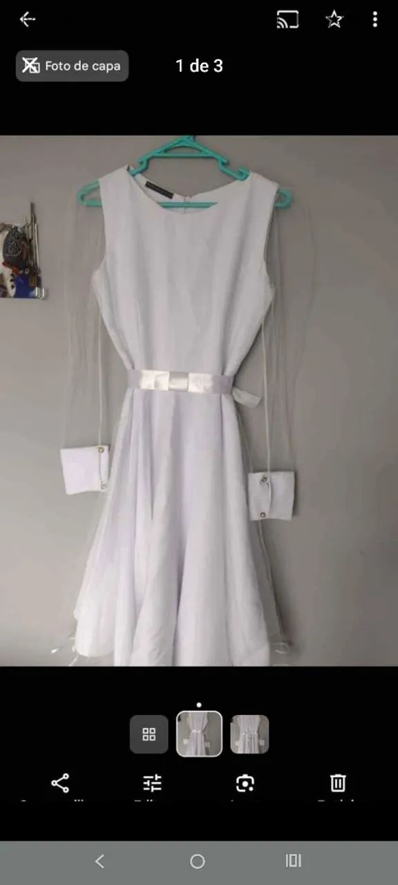 Vestido festa branco - Foto 2