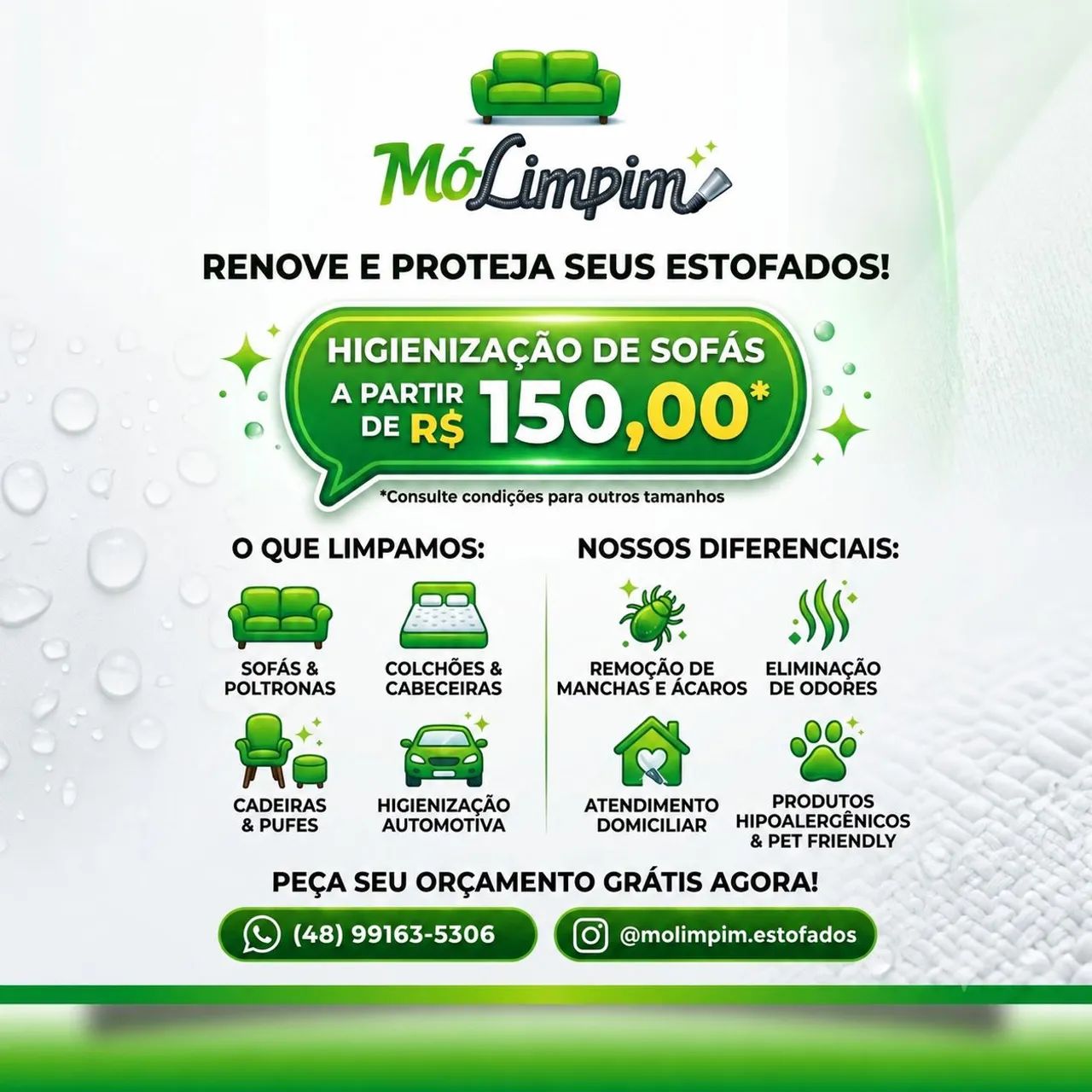 MOLIMPIM ESTOFADOS - LIMPEZA E HIGIENIZAÇÃO