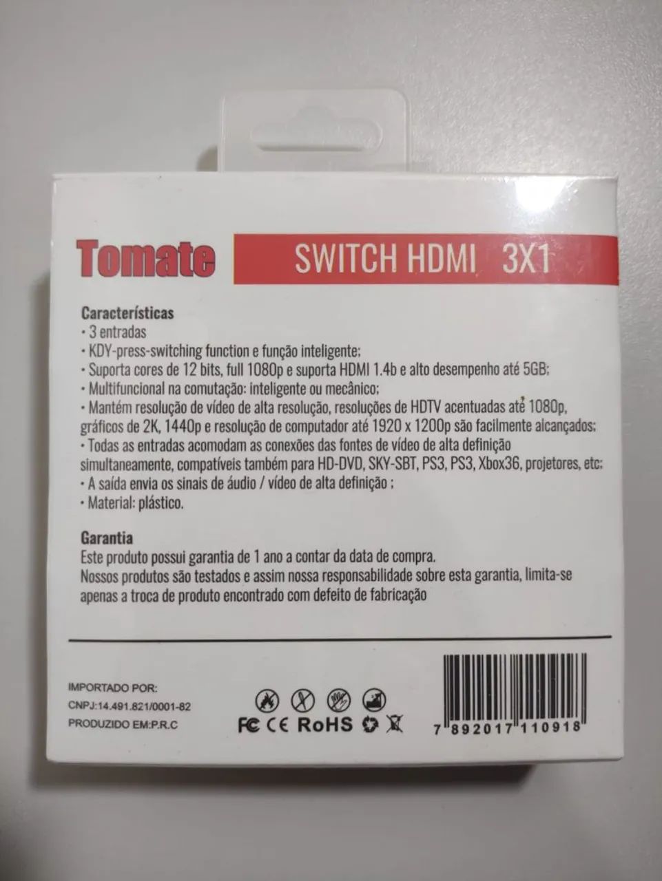 Vendo Switch HDMI 3x1 Tomate, modelo MTV-141 - Foto 4