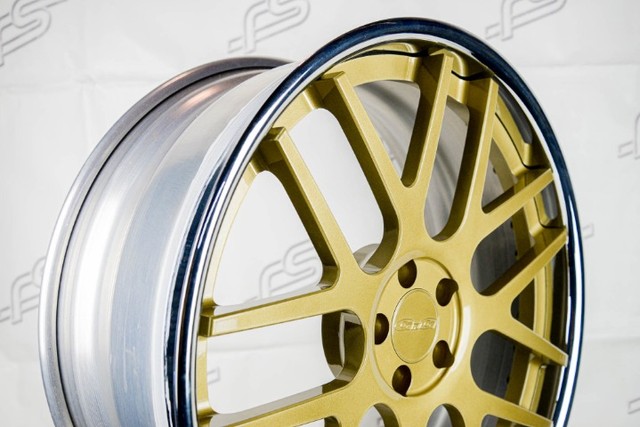Rodas GFG Grest Dourada 5x112 -22x9 e 22x11 aro 22 duas talas  - Foto 3
