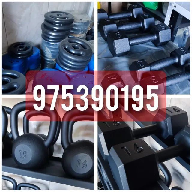 Anilhas barras halter jump piso 