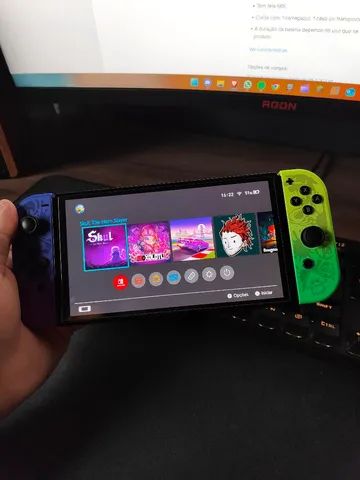 DESBLOQUEADO Nintendo Switch Oled Novo 5 JOGOS A SUA ESCOLHA