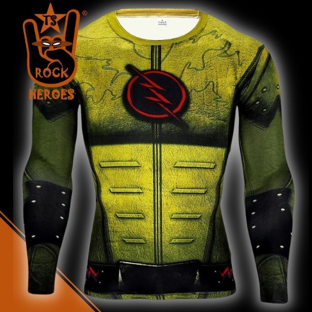 Camisa de Compressão Flash Reverso Manga Longa Rashguard Elastano - Foto 2