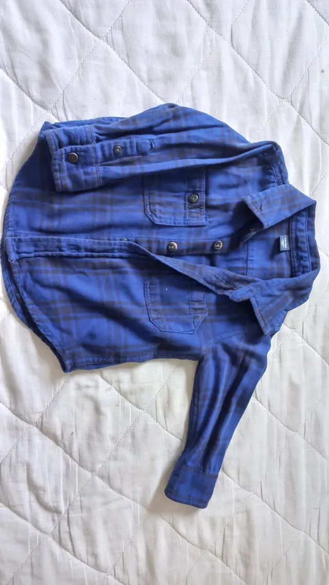 Camisa GAP Xadrez Azul - Compre Agora