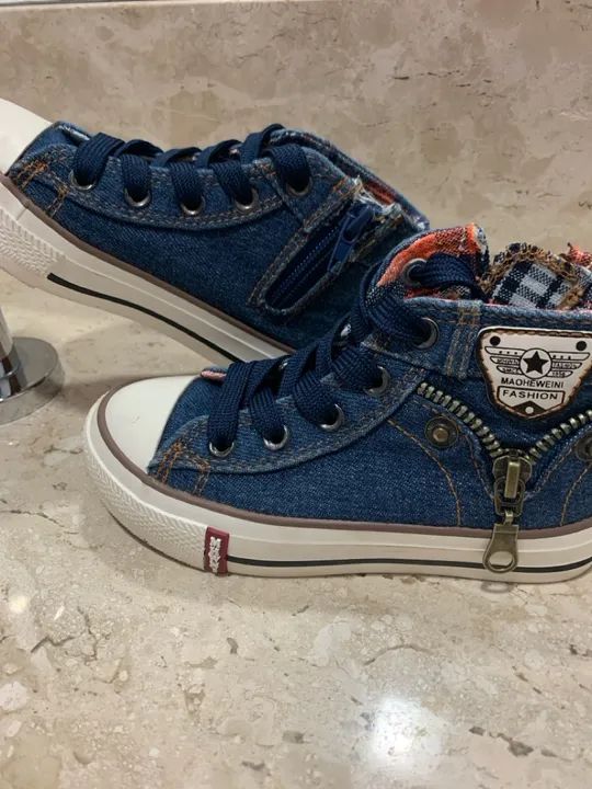 Tênis cano alto Infantil Jeans - Tamanho 25 - Foto 2