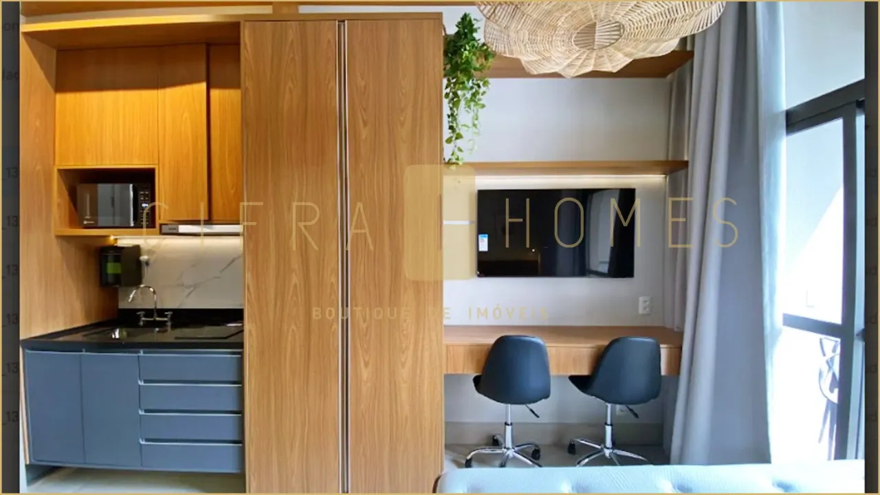 Studio para locação, novo, mobiliado, andar alto, no melhor do Brooklin