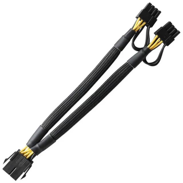 Cabo Adaptador Sleeved 32cm extensão de conexão PCI-E 8 pinos conectores PCIE 6 + 2 Pinos