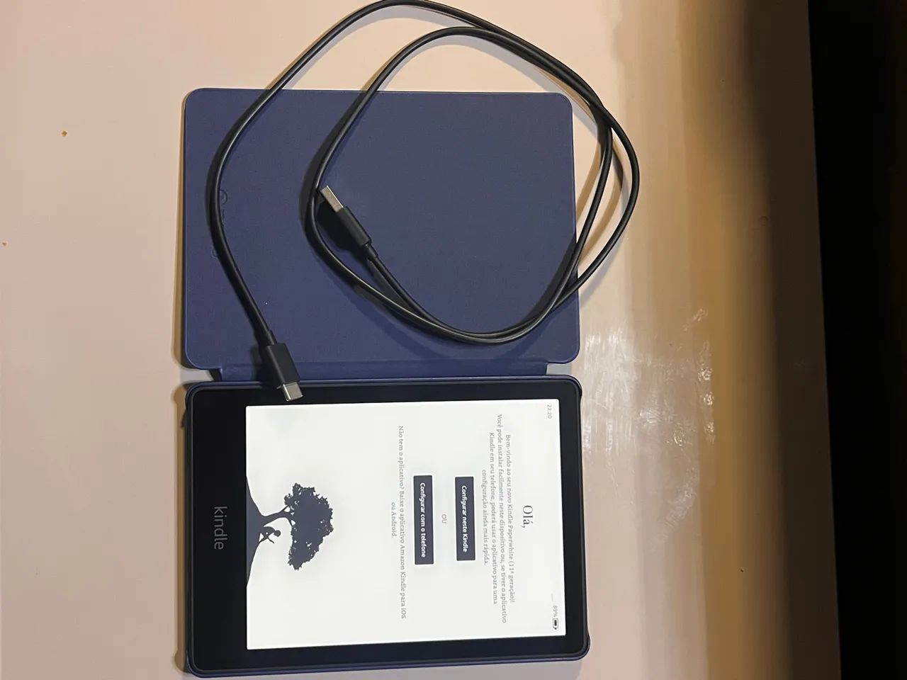 Nunca usado! Kindle Paperwhite 11ª Geração com capinha - Novo - Foto 6