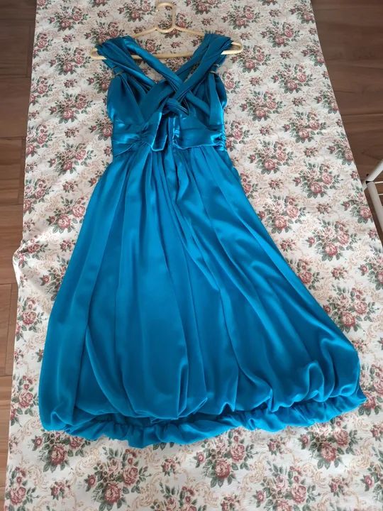 vestido de cetim balão semi novo - Foto 6