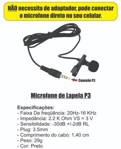 Microfone de Lapela P3