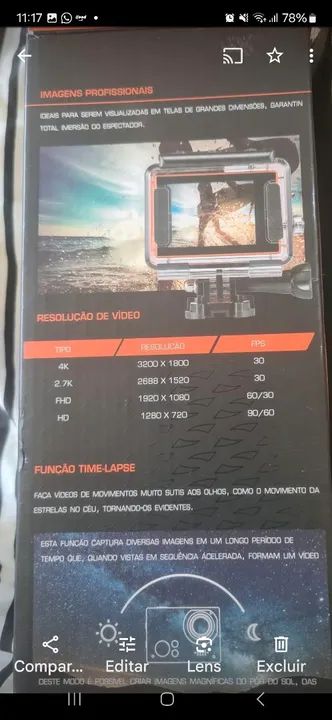 Câmera de Ação Átrio Fullsport Cam 4k - Nova - Foto 5