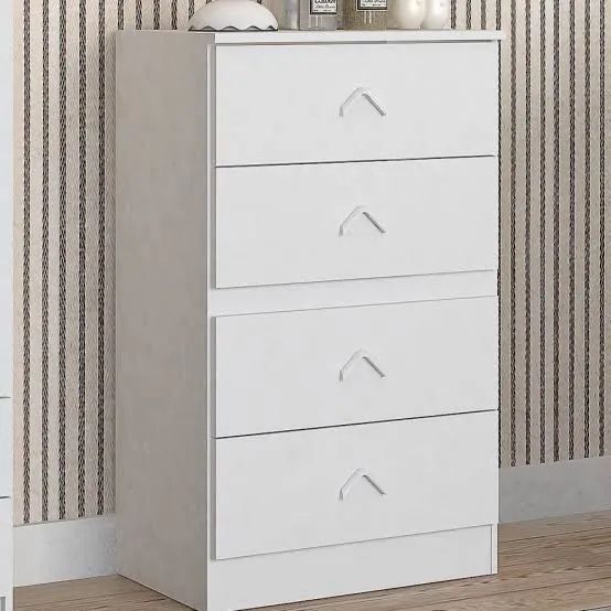 Comoda Infantil 4 Gavetas Novo Branco