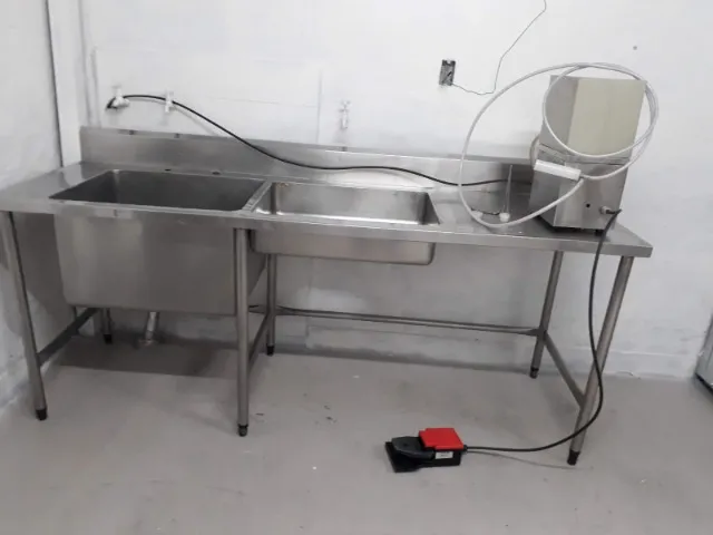 PIA COM CUBA INOX 2 mts