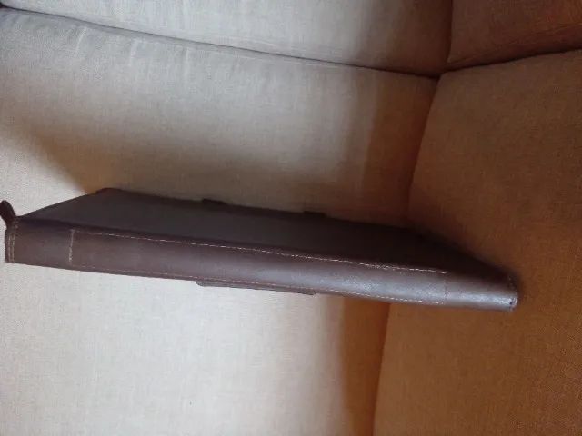 pasta em couro aberta, porta documentos - Foto 4