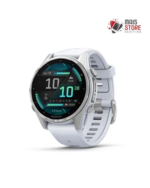 Relógio Garmin Fenix 8 43mm AMOLED Branco 010-02903-00 - (Novos/Lacrados)
