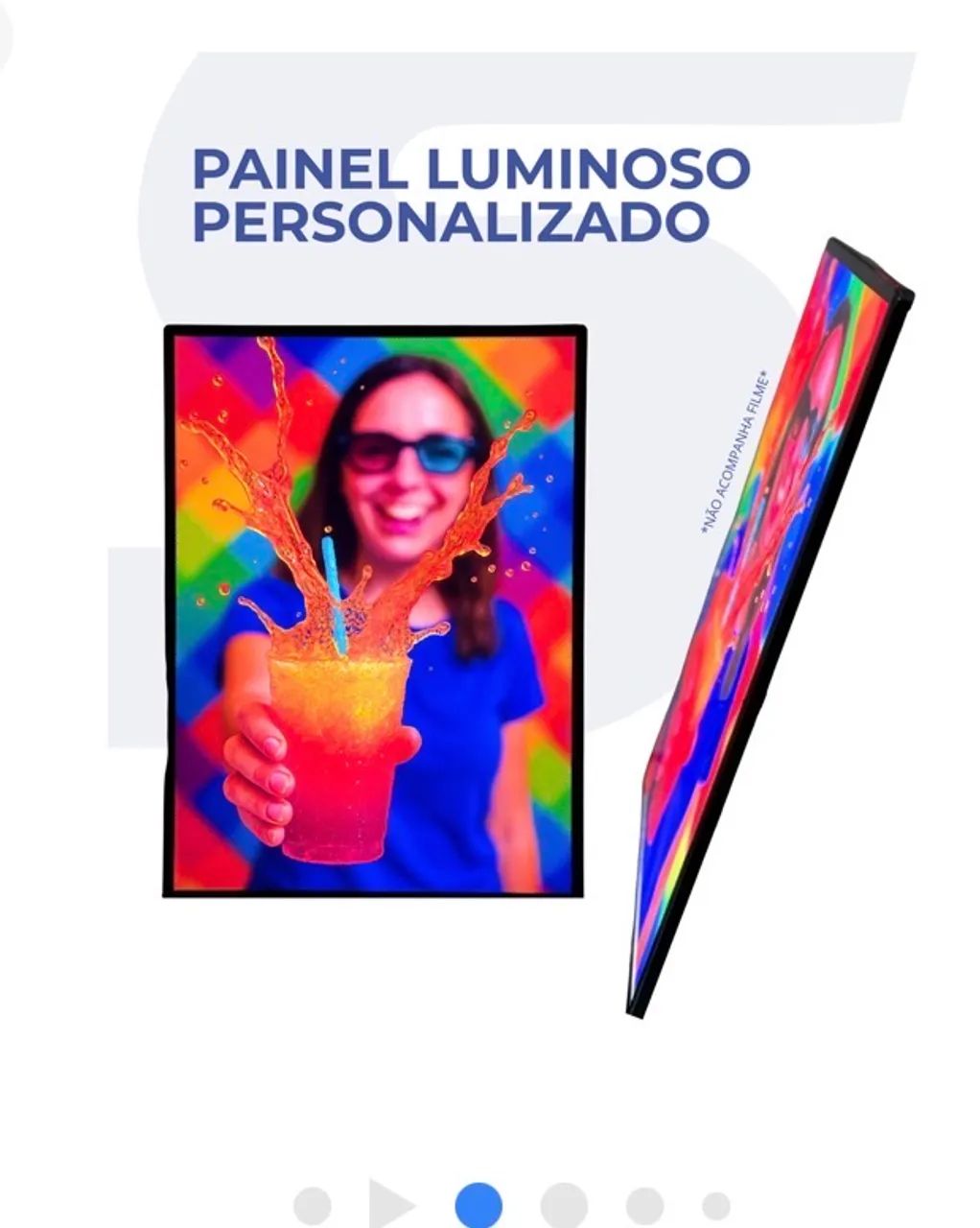 Painel LED slim  60x90 pode ser display ou para gravar com fonte  - Foto 5