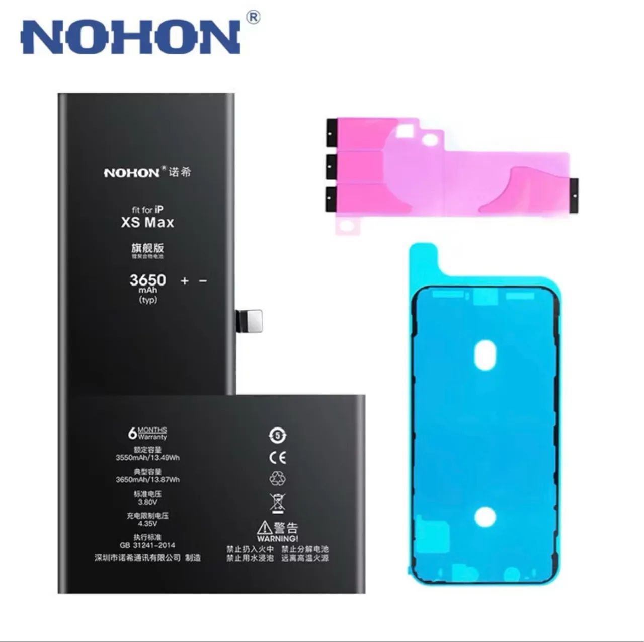 (Nova Lacrada) Bateria NOHON Para iPhone XS MAX De Alta Capacidade 3650mAh