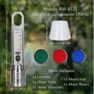 Lanterna Light Sabre Led Portátil Acampamento Multifuncional - Foto 3