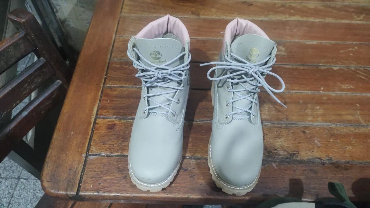 Botinha Bota Timberland Cinza Feminina Botas Femininas Cinza Com