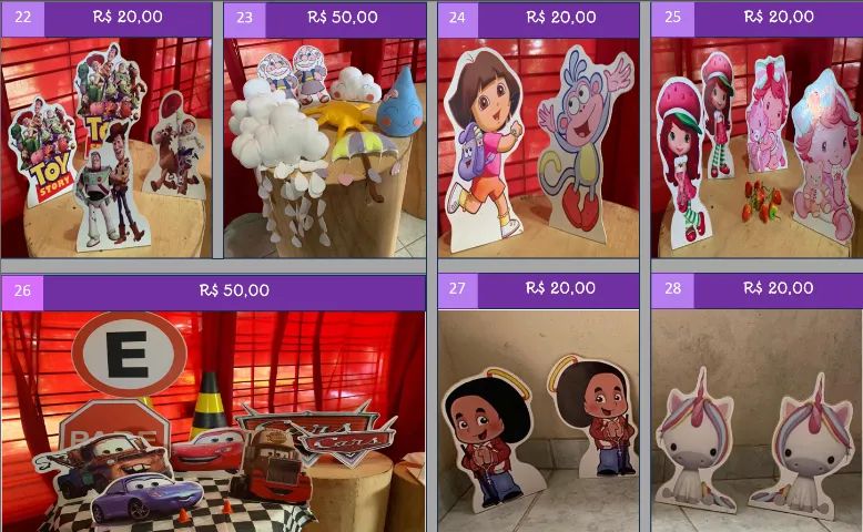 MINI TOTENS DE FESTA INFANTIL. DIVERSOS TEMAS: MOANA, MINECRAFT, SUPER-HERÓIS E MUITO MAIS - Foto 4