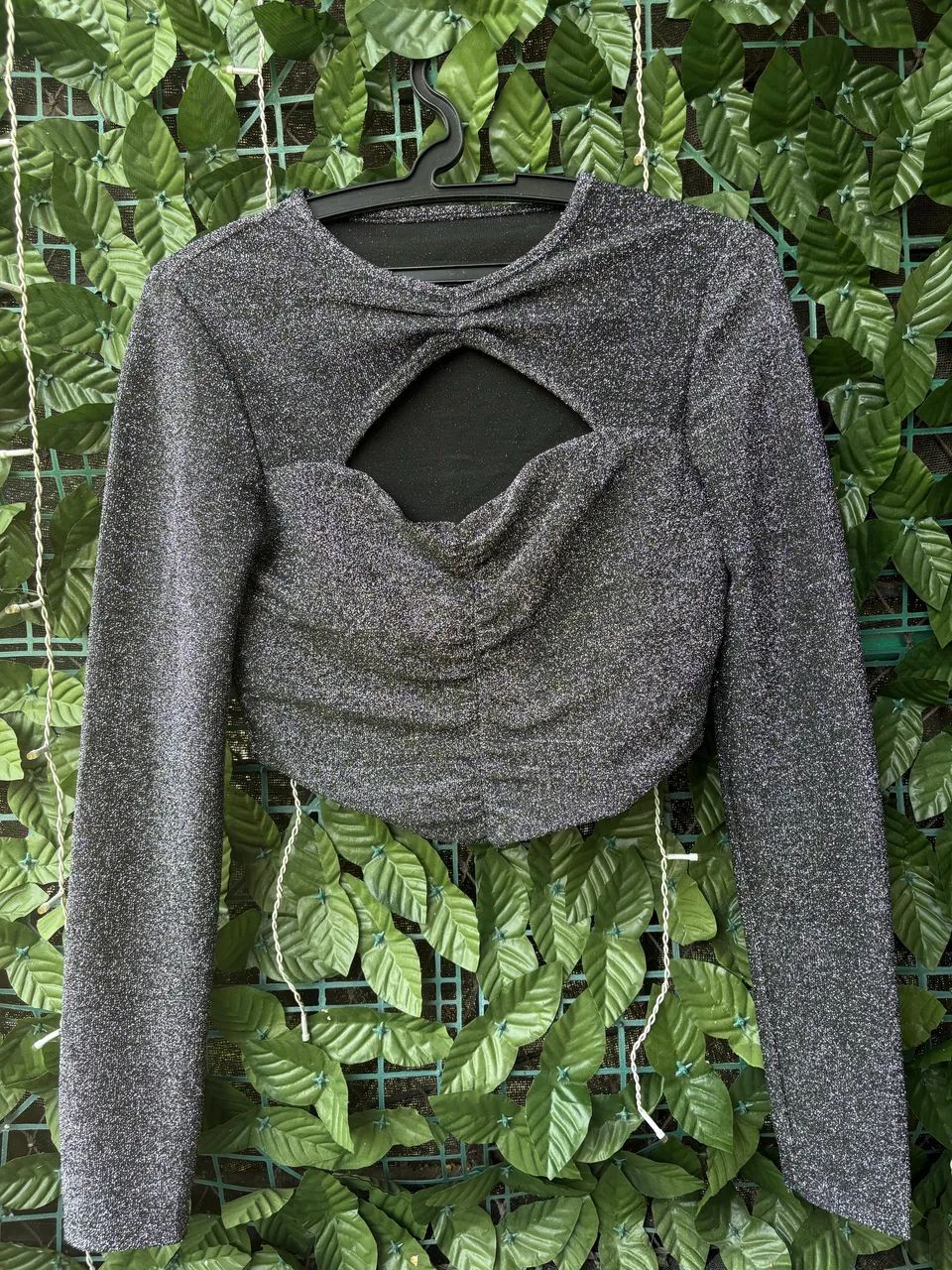 SHEIN cropped de manga longa 