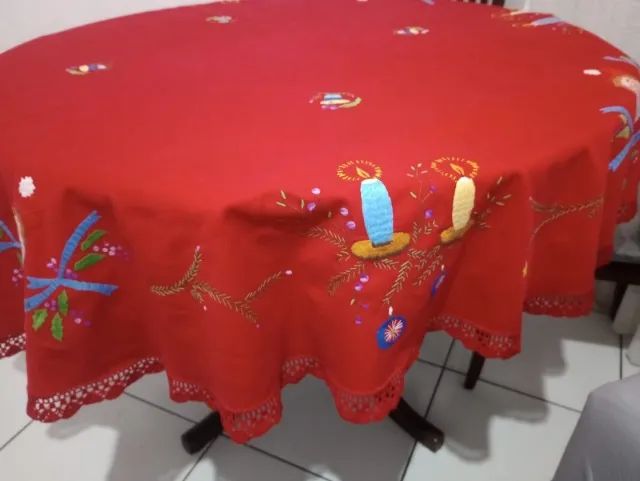 Toalha de Natal Redonda