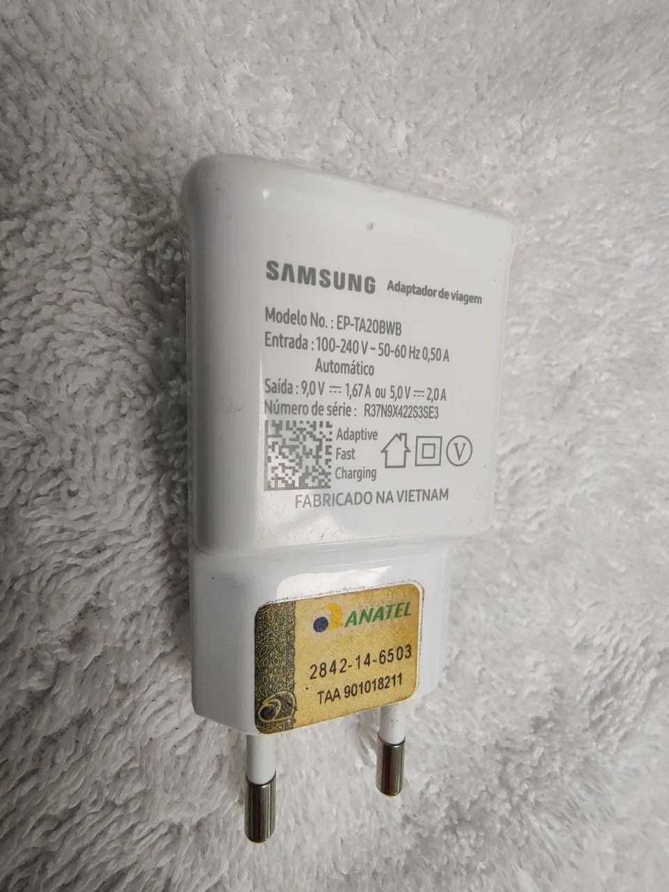Carregador Samsung 15 Watts Original sem Cabo 
