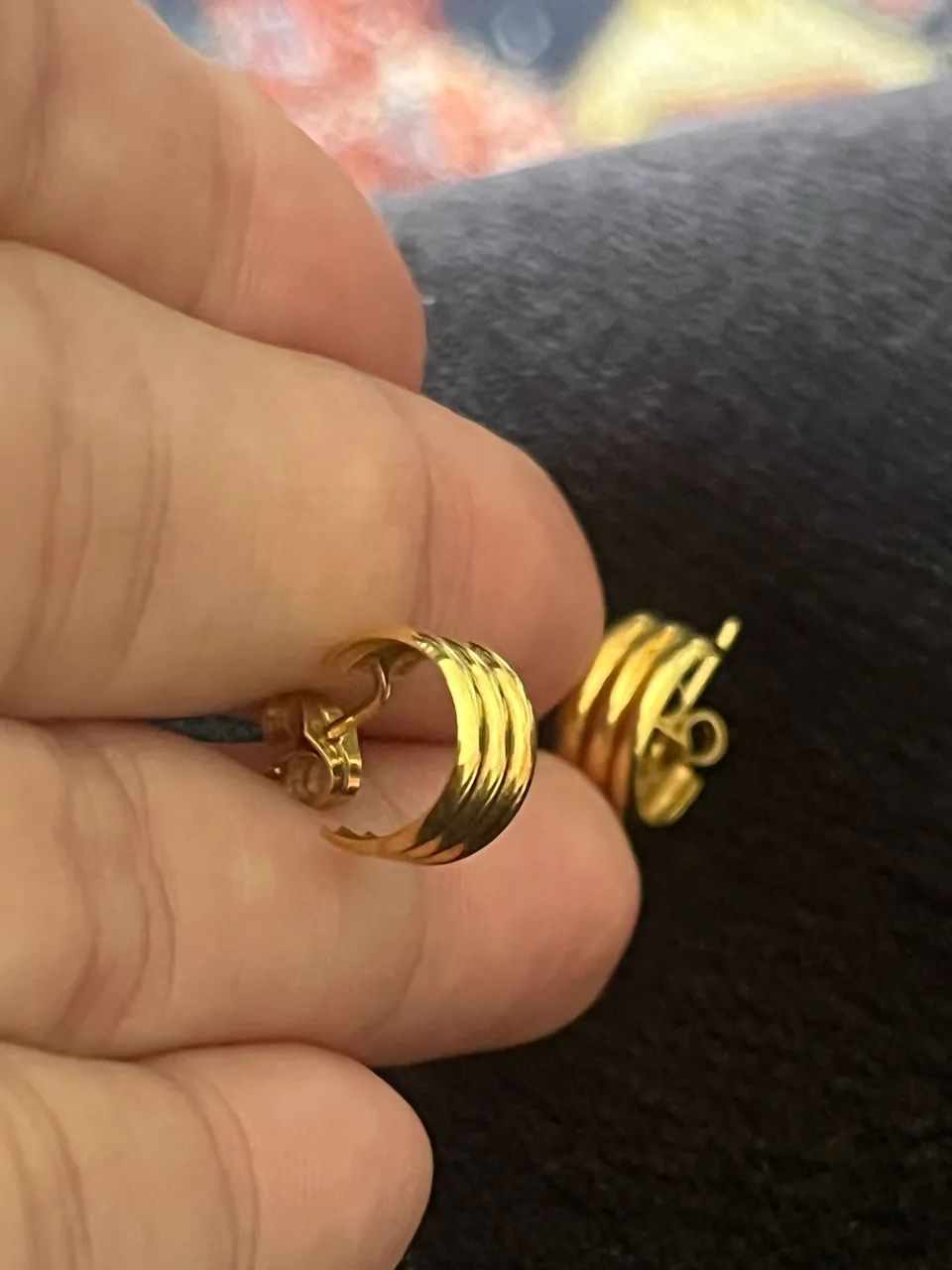 brinco argola ouro amarelo monte carlo - Foto 5