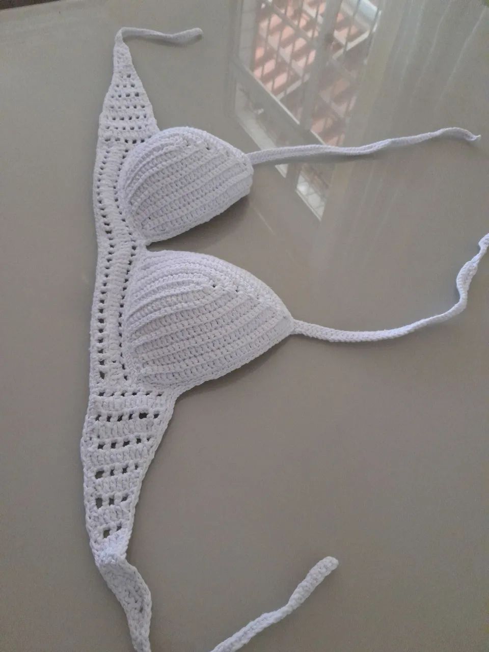 Parte de cima do biquíni branco novo tamanho M