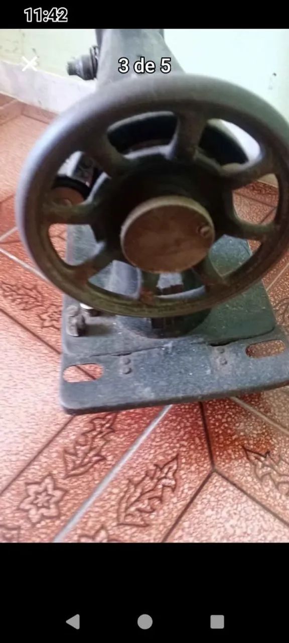 Máquina costura Singer antiguidade - Foto 4