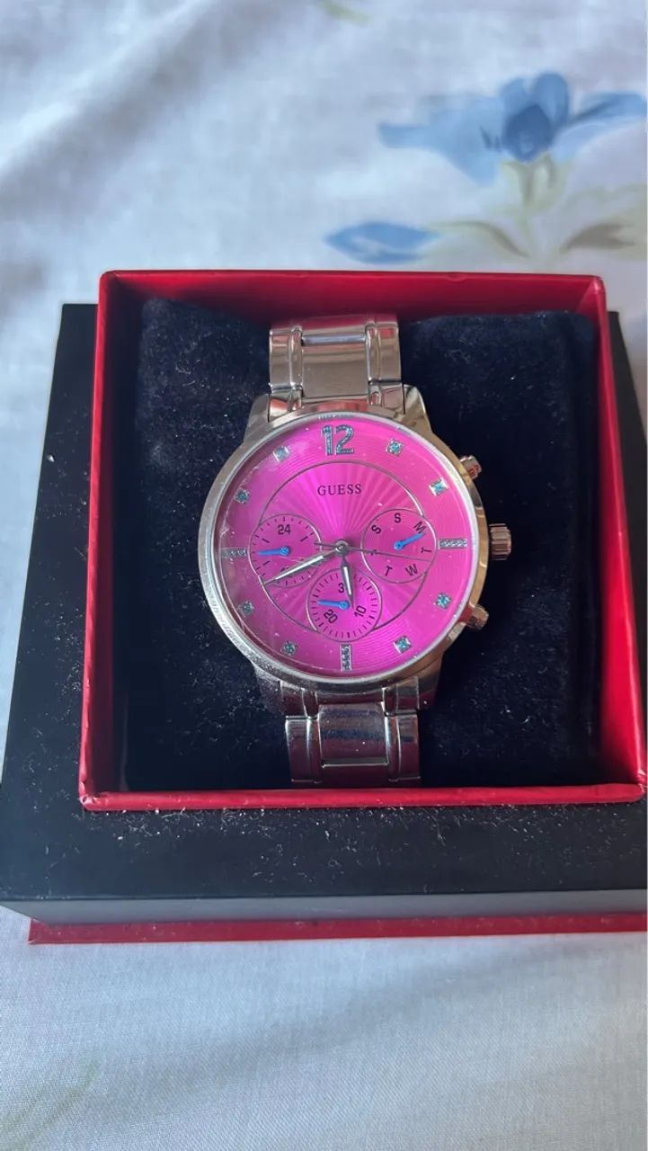 Oportunidade! Relógio Guess Feminino Rosa original