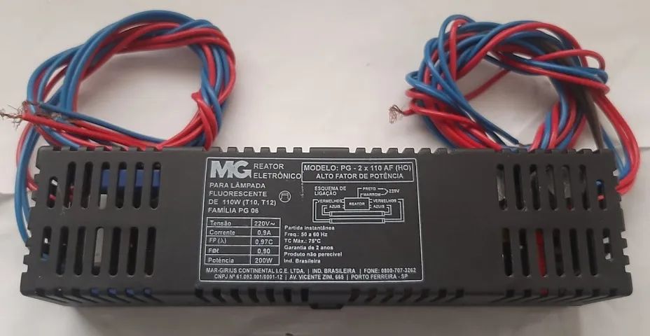 Reator Eletrônico Mg 2x110w Af (ho) T10 T12 220v (Usado) - Foto 4