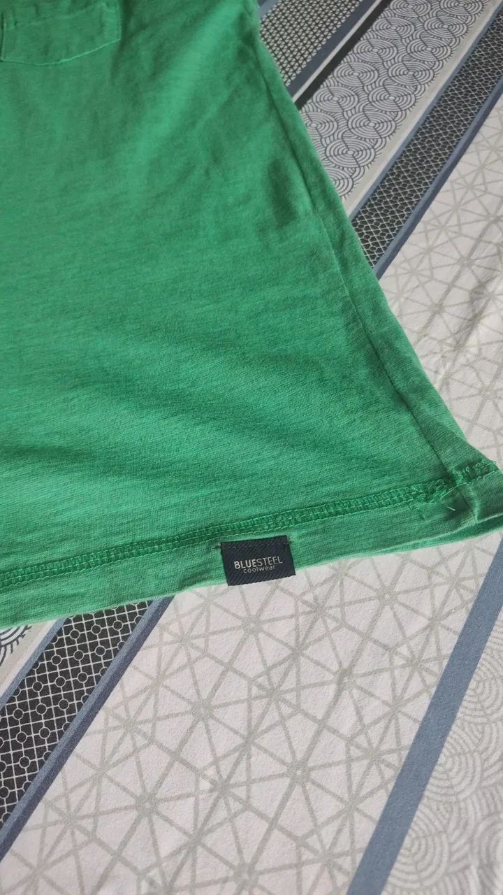 Camisa masculina verde. M - Foto 4
