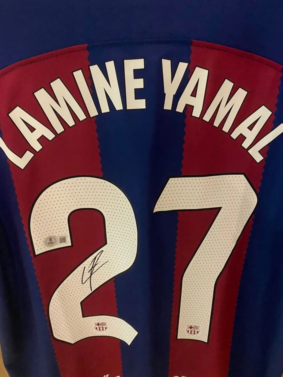 Camisa Lamine Yamal com certificado Beckett - Foto 2