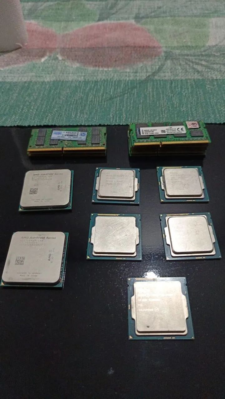 Processadores AMD e Intel e Memória ram notebook 